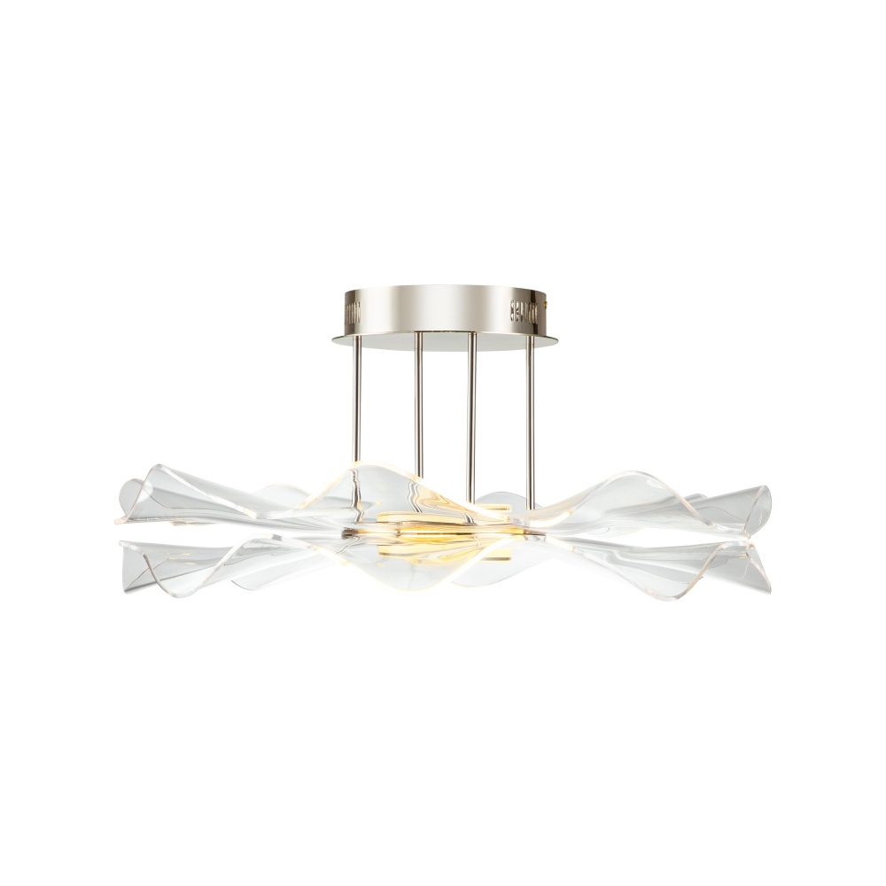 Golden Lighting Vetrina Integrated LED Semi-Flush Mount in Light Gold
